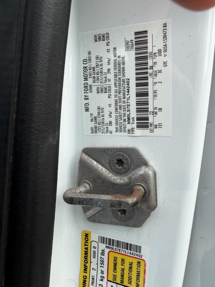 Ford Transit Connect Cargo Van XL LWB w/Rear 180 Degree Door 2020