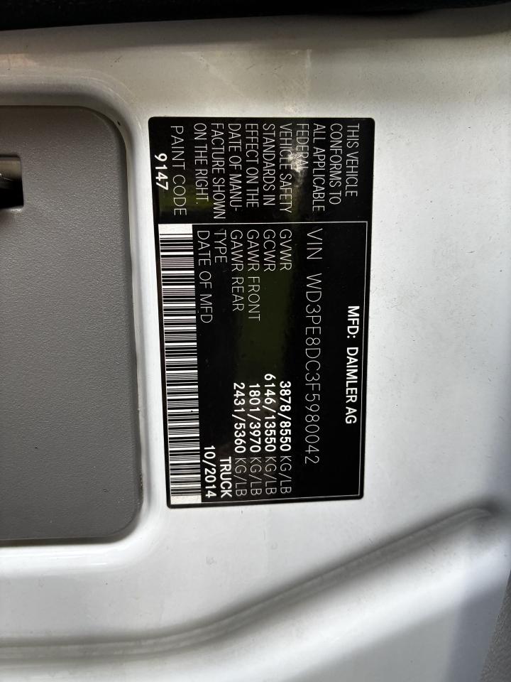 Mercedes-Benz Sprinter 2500 High Roof 170-in. WB 2015