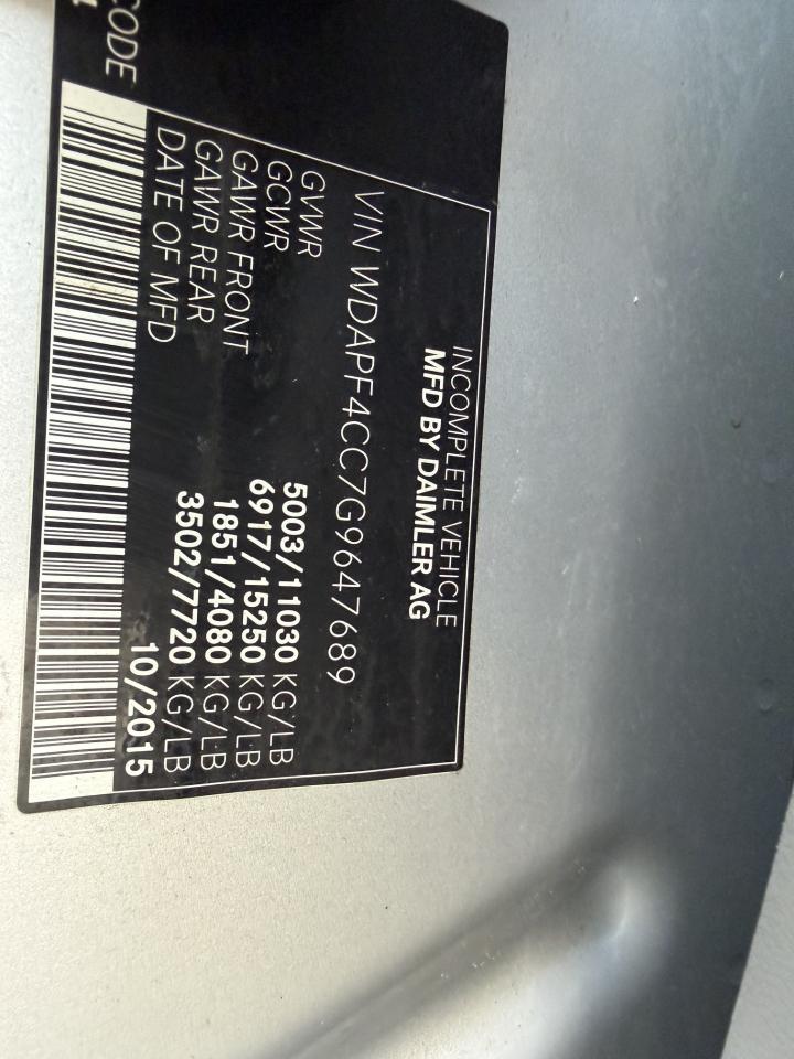Mercedes-Benz Sprinter 3500 170-in. WB 2016