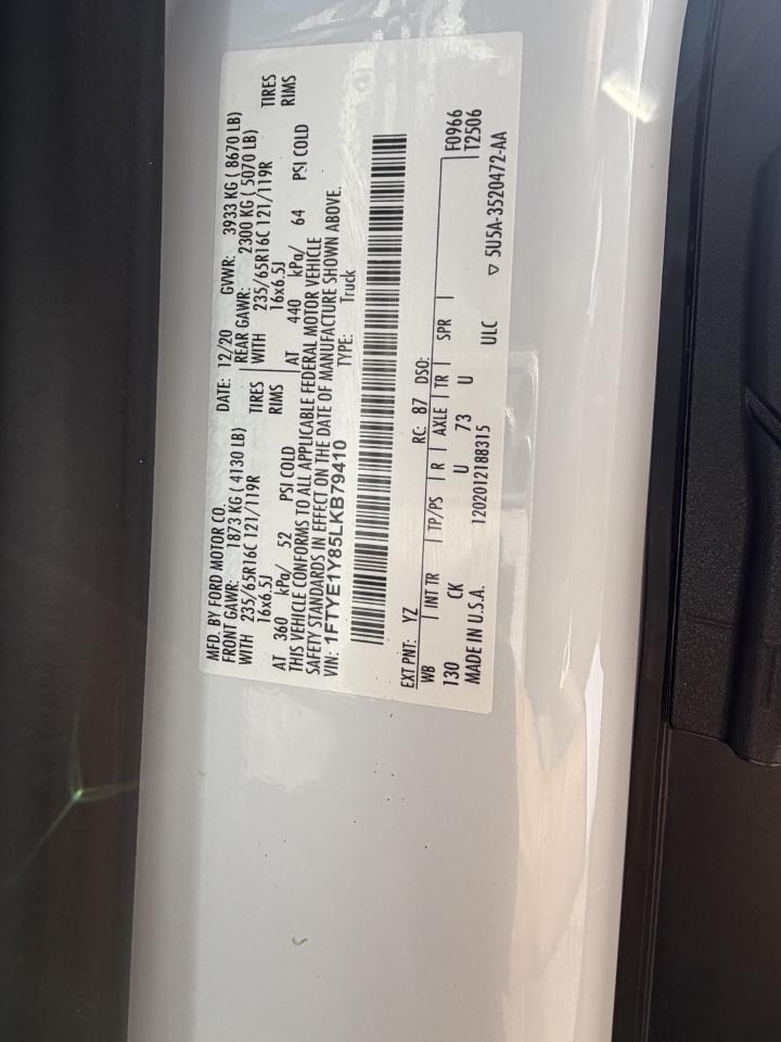 Ford Transit 150 Van Low Roof 60/40 Pass. 130-in. WB 2020