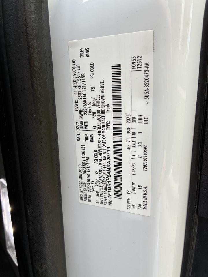 Ford Transit 250 Van Low Roof w/Sliding Pass. 130-in. WB 2021