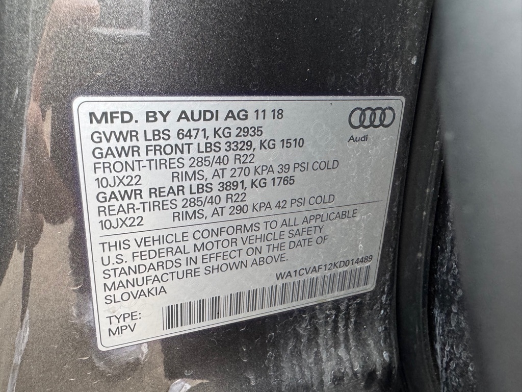 Audi Q8 Prestige 55 TFSI quattro 2019 Audi Q8 Prestige 55 TFSI quattro 2019