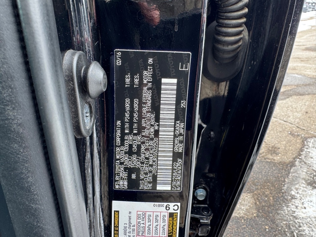 Toyota 4Runner 4WD 4dr V6 Limited (Natl) 2016