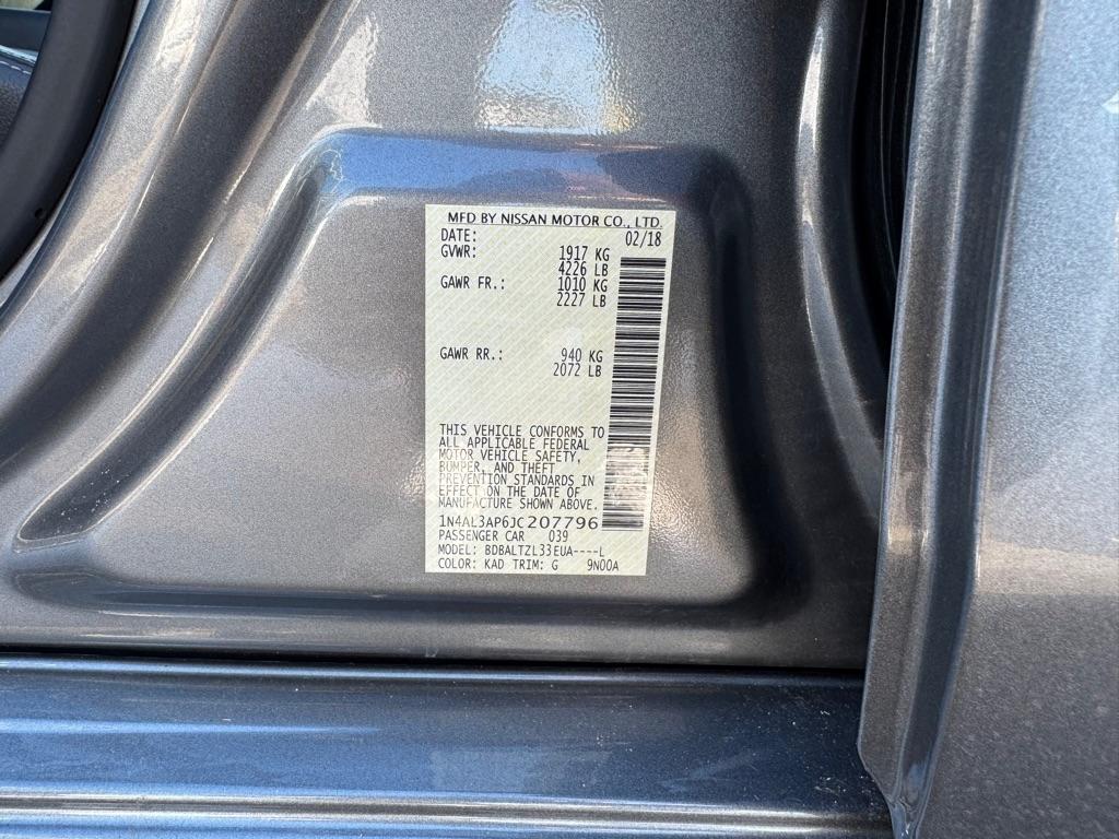 Nissan Altima 2.5 SL Sedan 2018