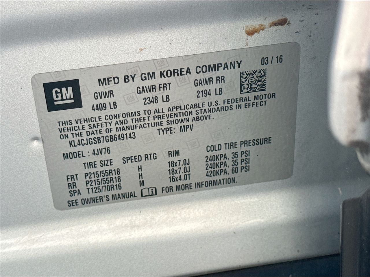 Buick Encore AWD 4dr Leather 2016