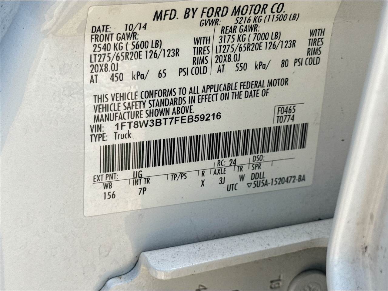 Ford Super Duty F-350 SRW 4WD Crew Cab 156" King Ranch 2015