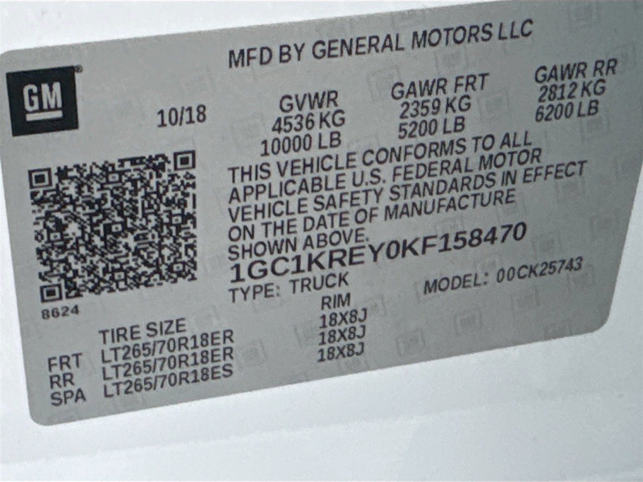 Chevrolet Silverado 2500HD 4WD Crew Cab 153.7" Work Truck 2019