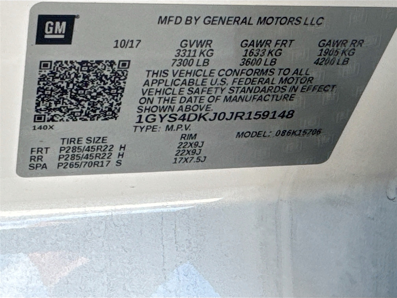 Cadillac Escalade 4WD 4dr Platinum 2018