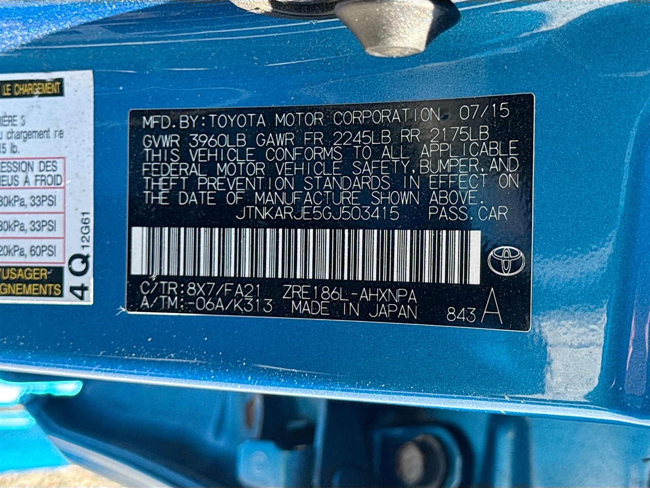 Scion iM 5dr HB Man (Natl) 2016