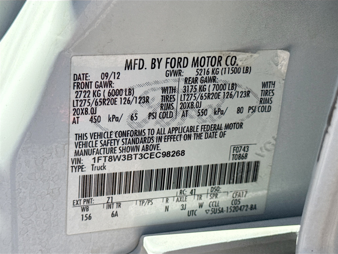 Ford Super Duty F-350 SRW 4WD Crew Cab 156" King Ranch 2012