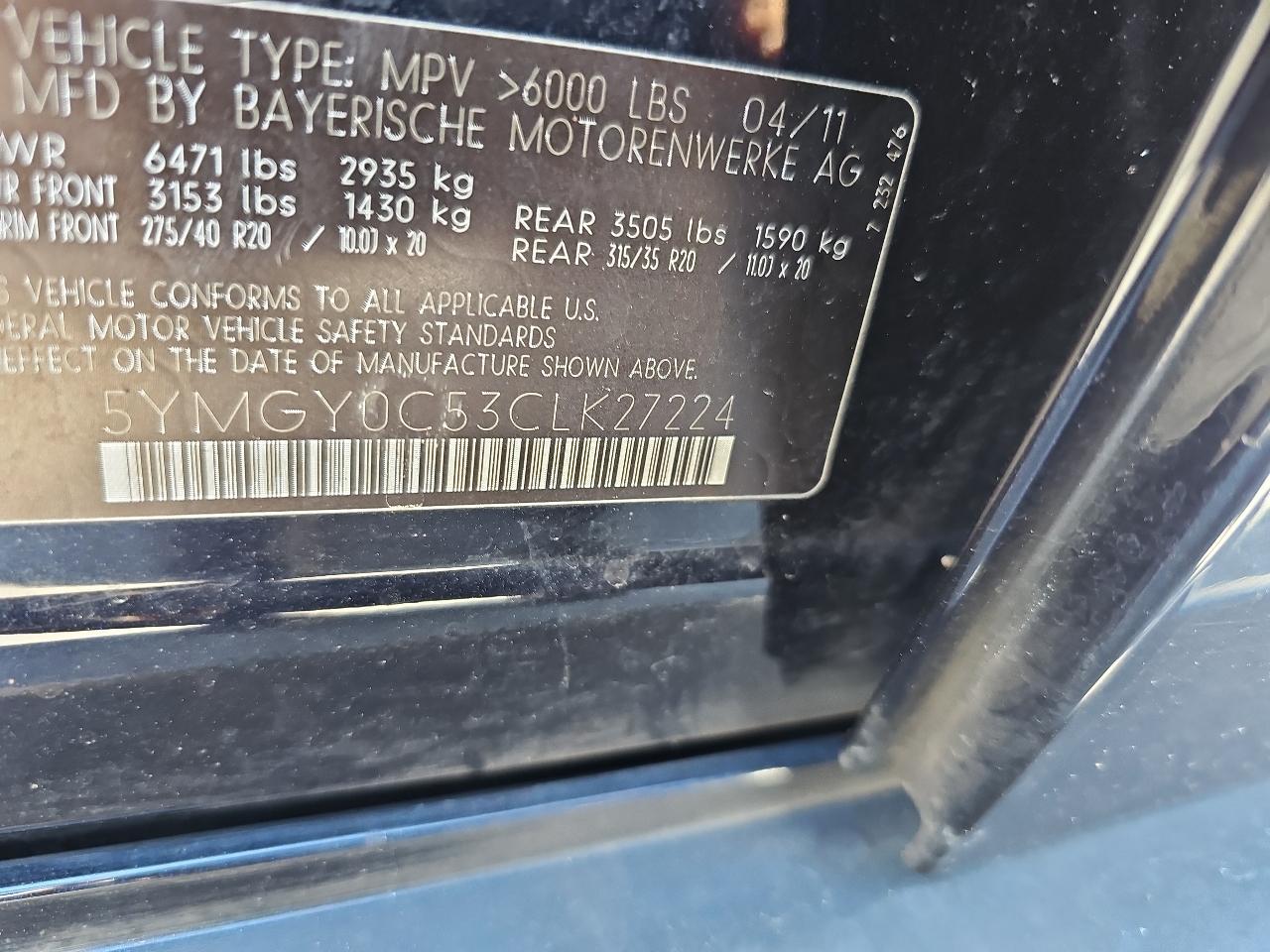 BMW X5 M AWD 4dr 2012