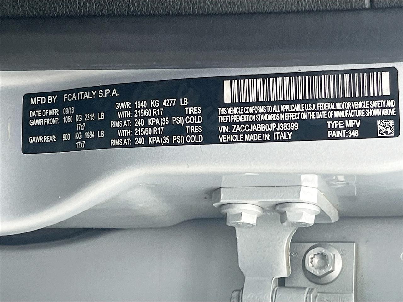 Jeep Renegade FWD 4dr Latitude 2018