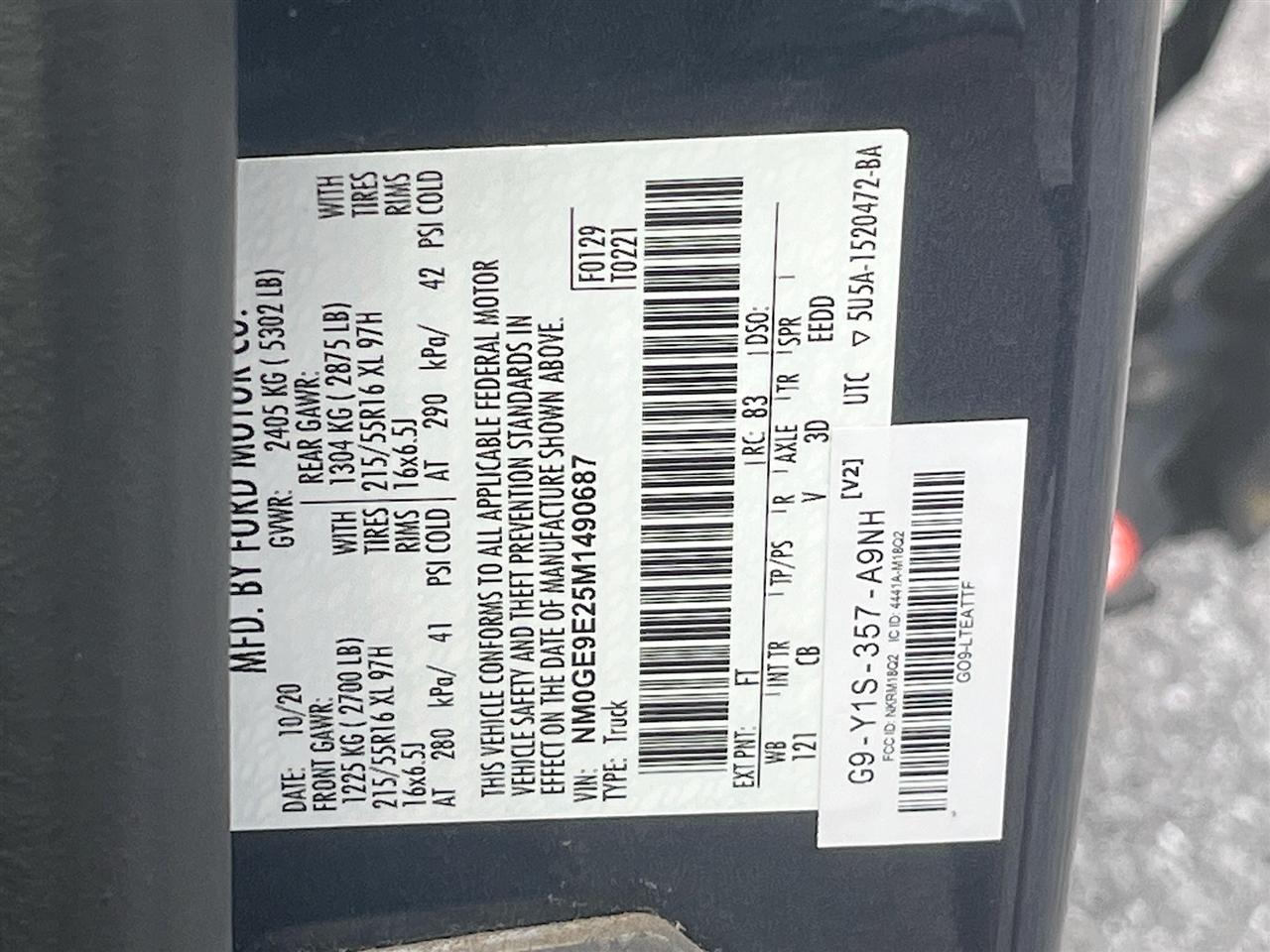 Ford Transit Connect Wagon XL LWB w/Rear Liftgate 2021