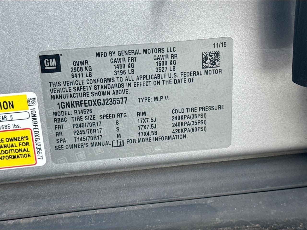 Chevrolet Traverse FWD 4dr LS w/1LS 2016