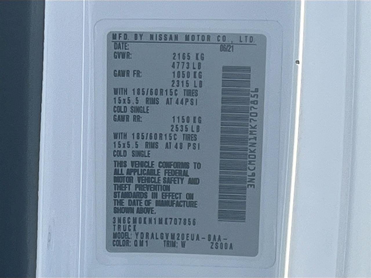 Nissan NV200 Compact Cargo I4 SV 2021