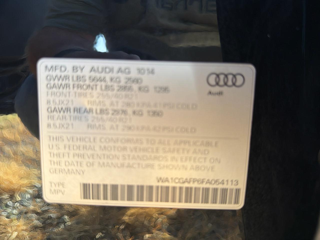 Audi SQ5 3.0T Premium Plus quattro 2015