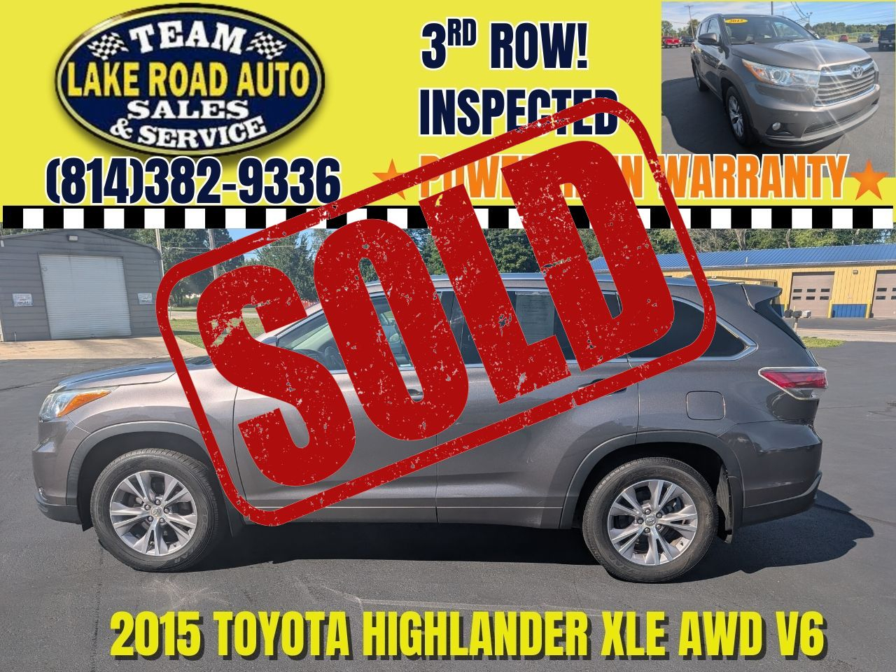 2015 Toyota Highlander AWD 4dr V6 XLE (Natl)