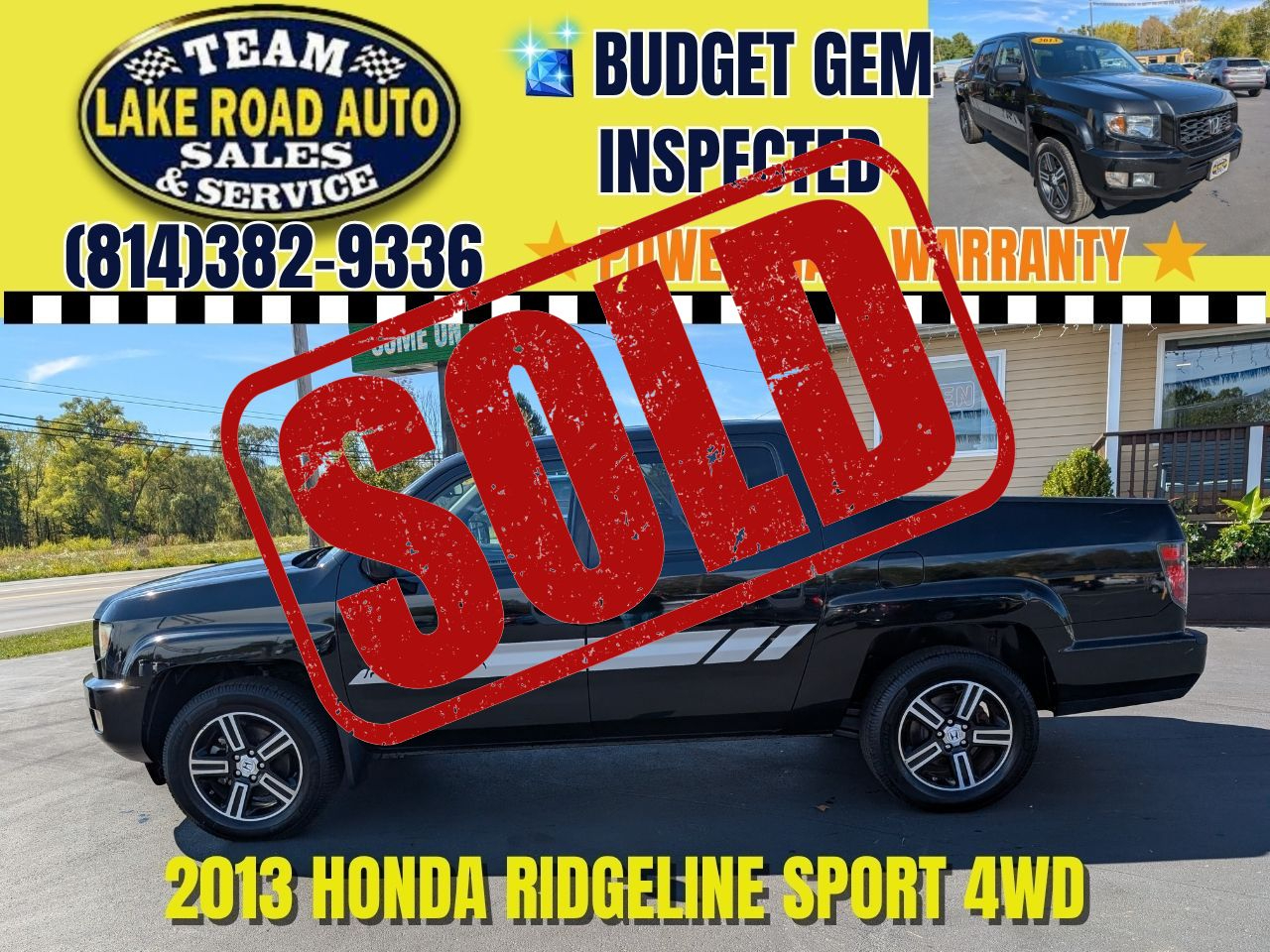 2013 Honda Ridgeline 4WD Crew Cab Sport