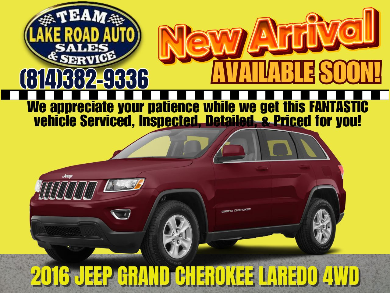 2016 Jeep Grand Cherokee 4WD 4dr Laredo