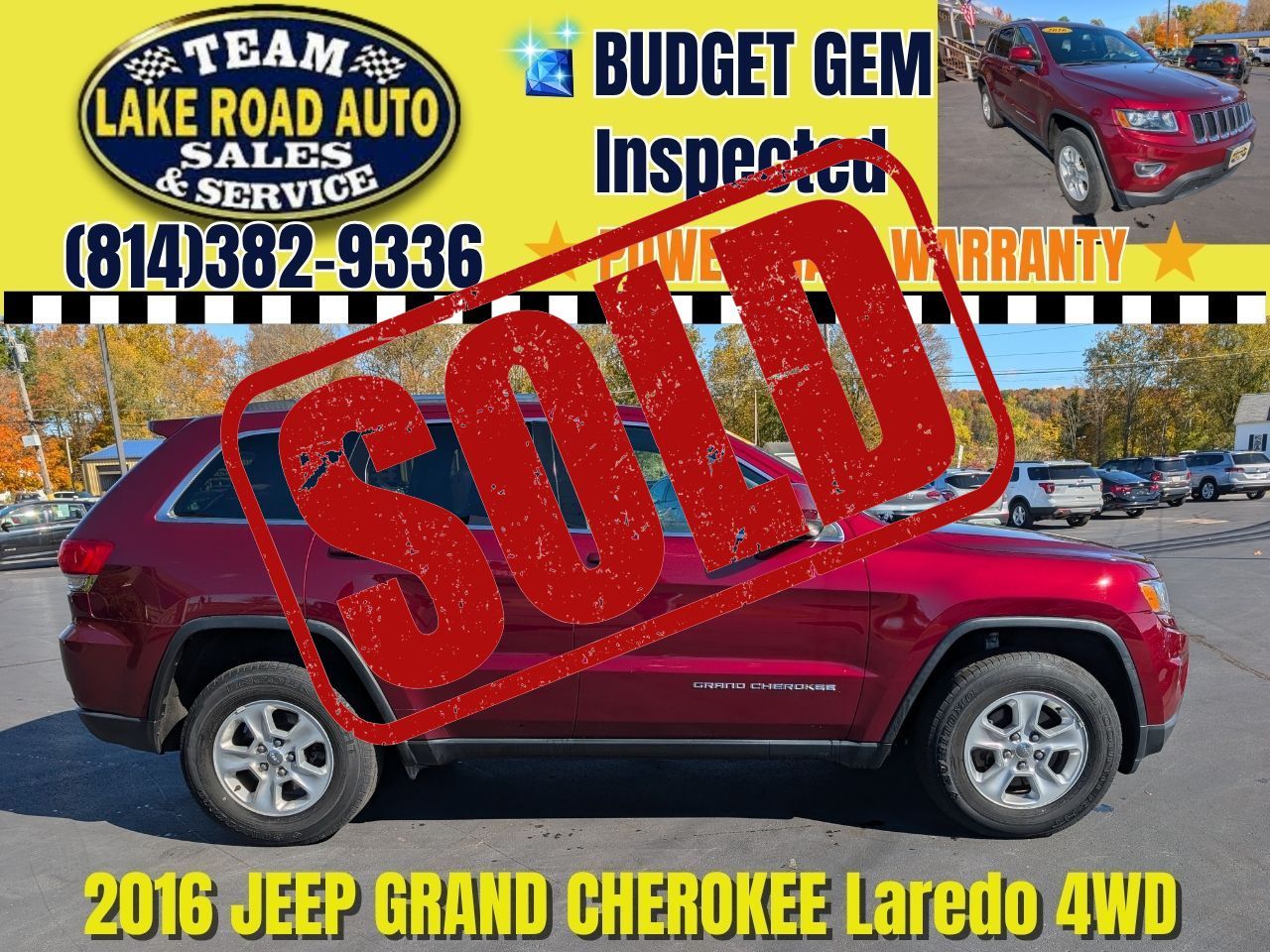 2016 Jeep Grand Cherokee 4WD 4dr Laredo