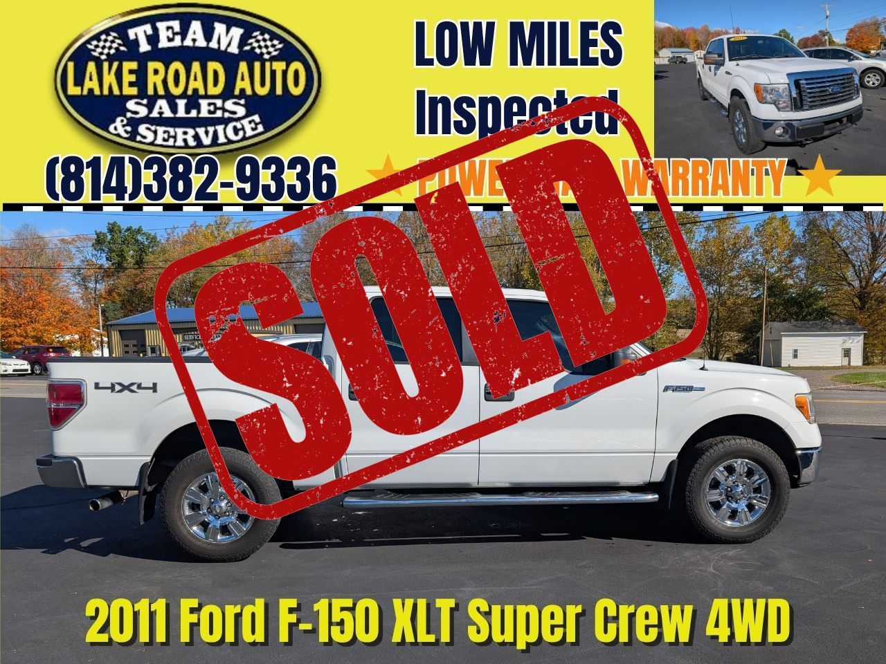 2011 Ford F-150 4WD SuperCrew 145" XLT
