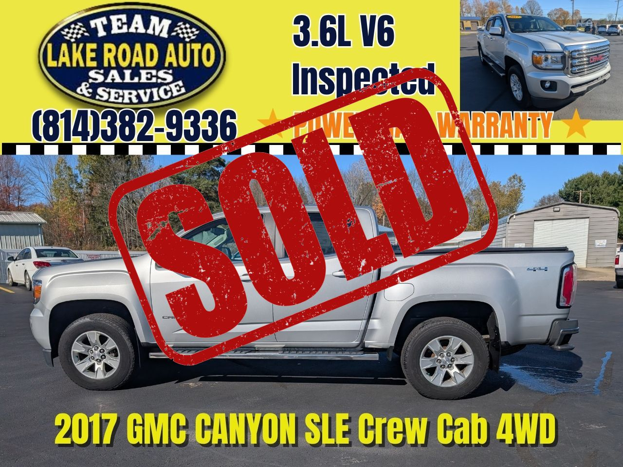 2017 GMC Canyon 4WD Crew Cab 128.3" SLE
