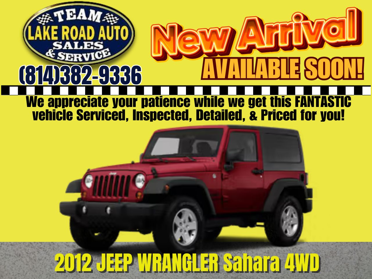 Jeep Wrangler 4WD 2dr Sahara 2012