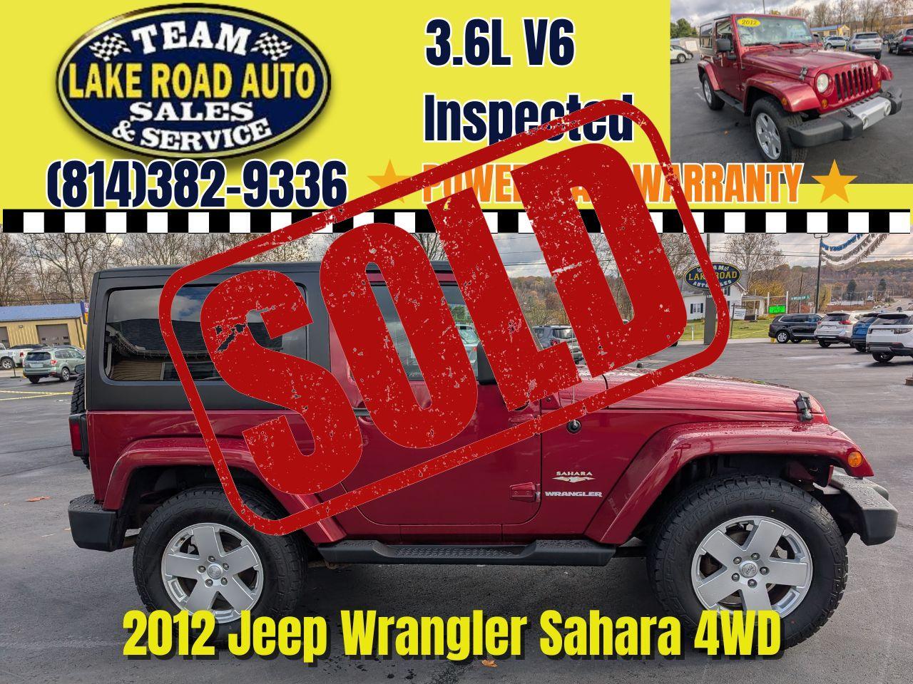 2012 Jeep Wrangler 4WD 2dr Sahara