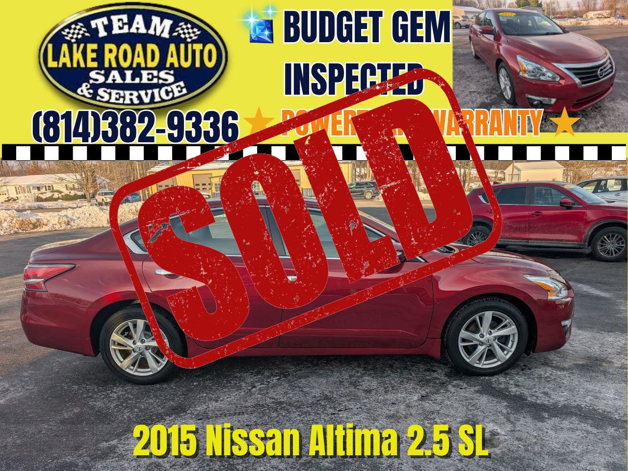 2015 Nissan Altima 4dr Sdn I4 2.5 SL