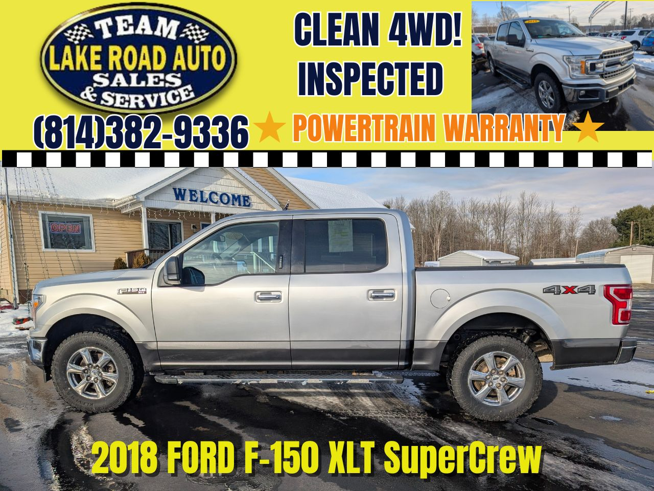 2018 Ford F-150 4WD SuperCab 133" XLT