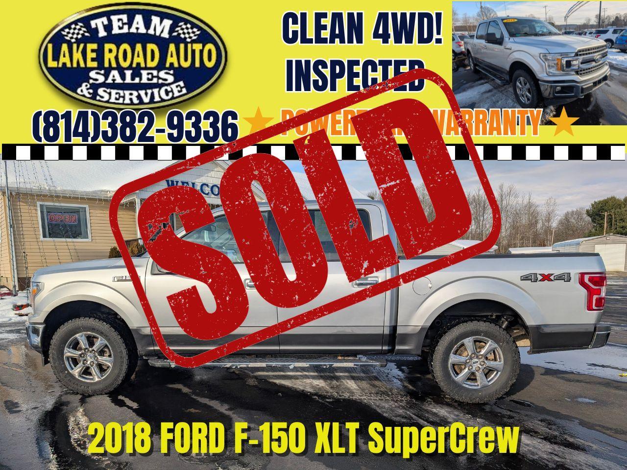 2018 Ford F-150 4WD SuperCab 133" XLT