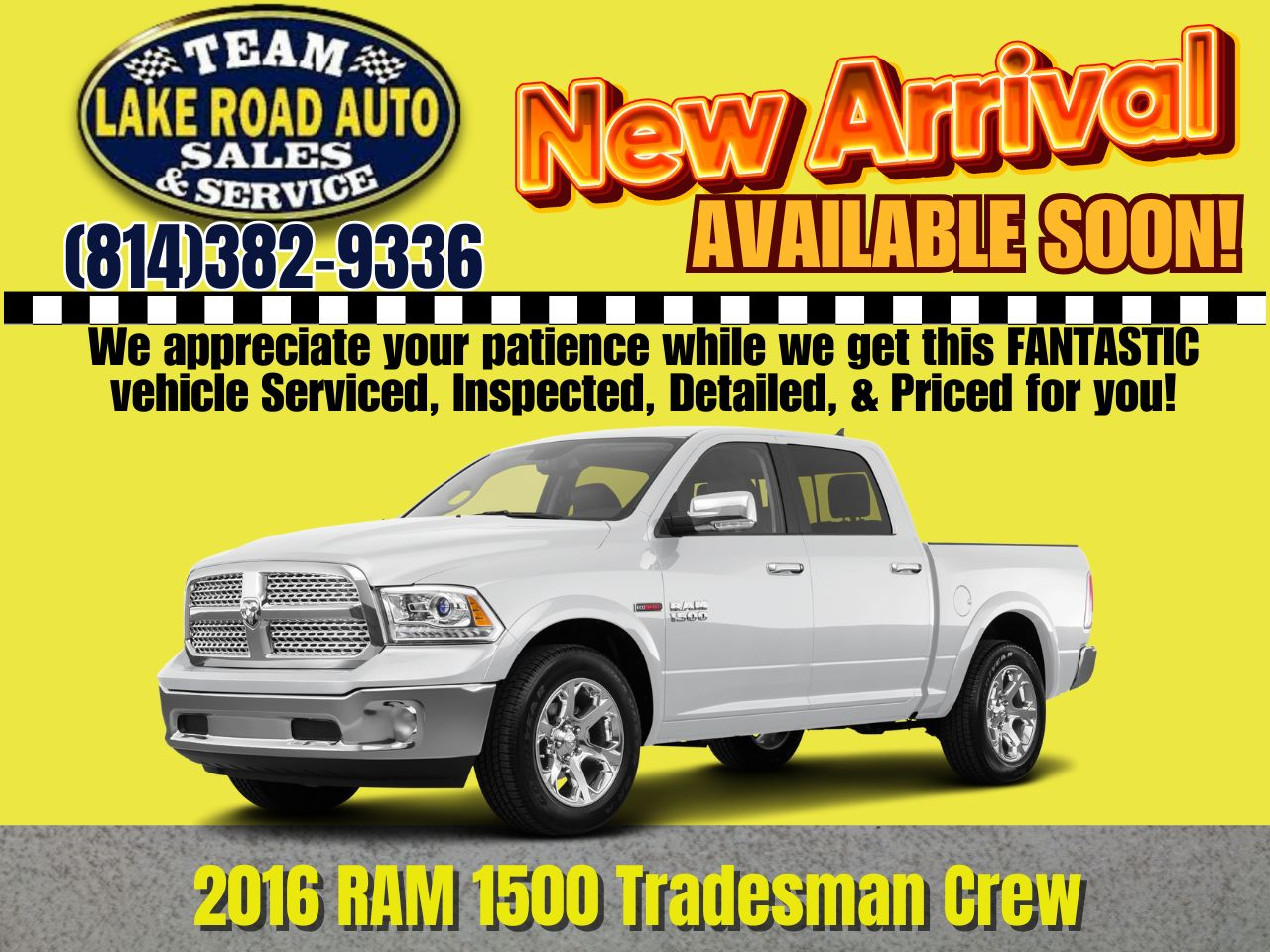 2016 RAM 1500 4WD Crew Cab 140.5" Tradesman