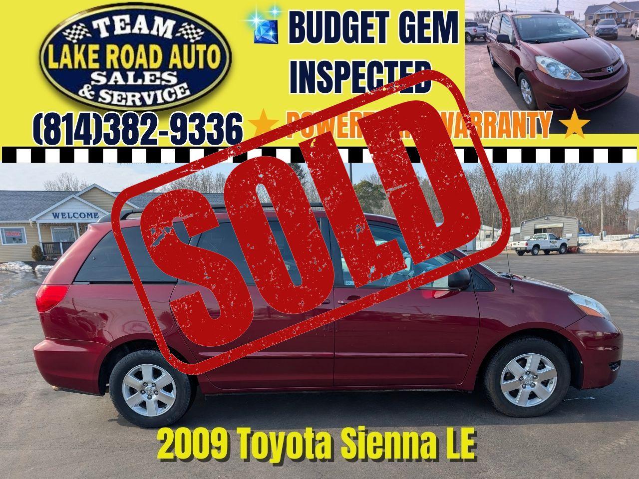 2009 Toyota Sienna 5dr 7-Pass Van CE FWD (Natl)