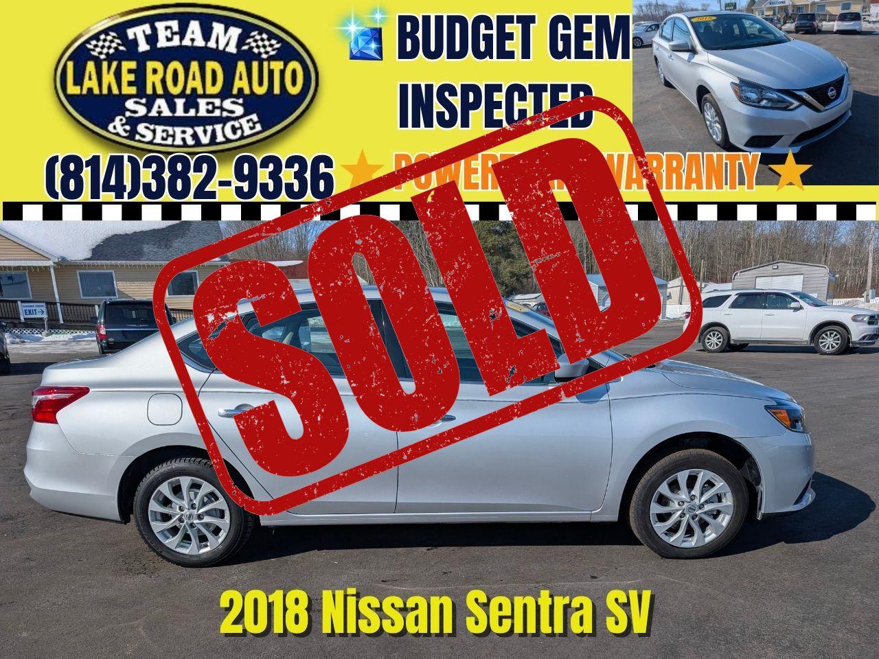 2018 Nissan Sentra SV CVT