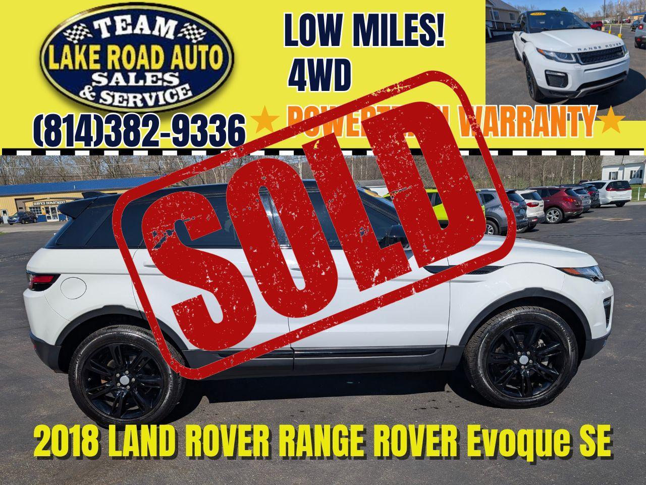 2018 Land Rover Range Rover Evoque 5 Door SE