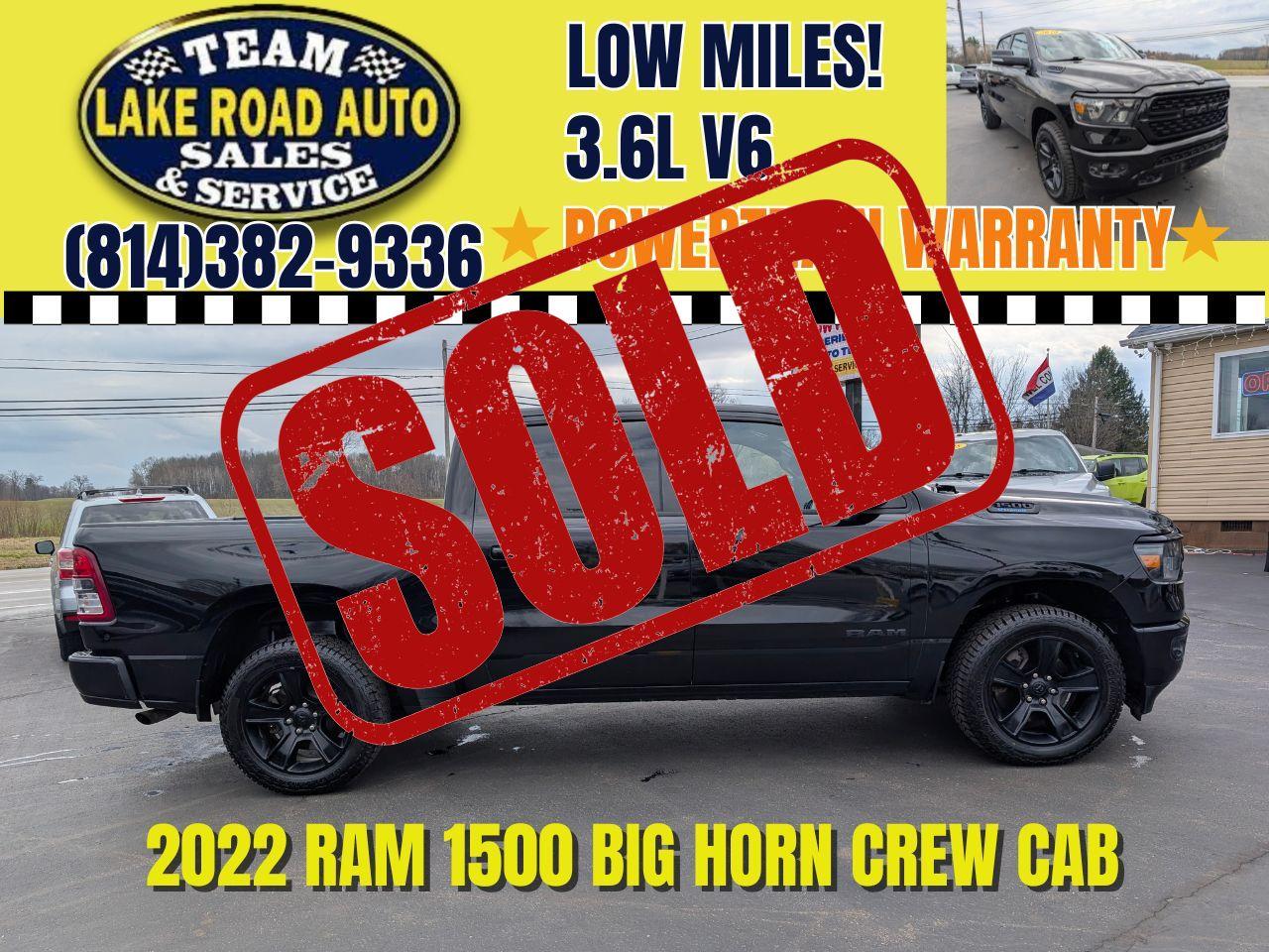 2022 RAM 1500 Big Horn 4x4 Crew Cab 5'7" Box