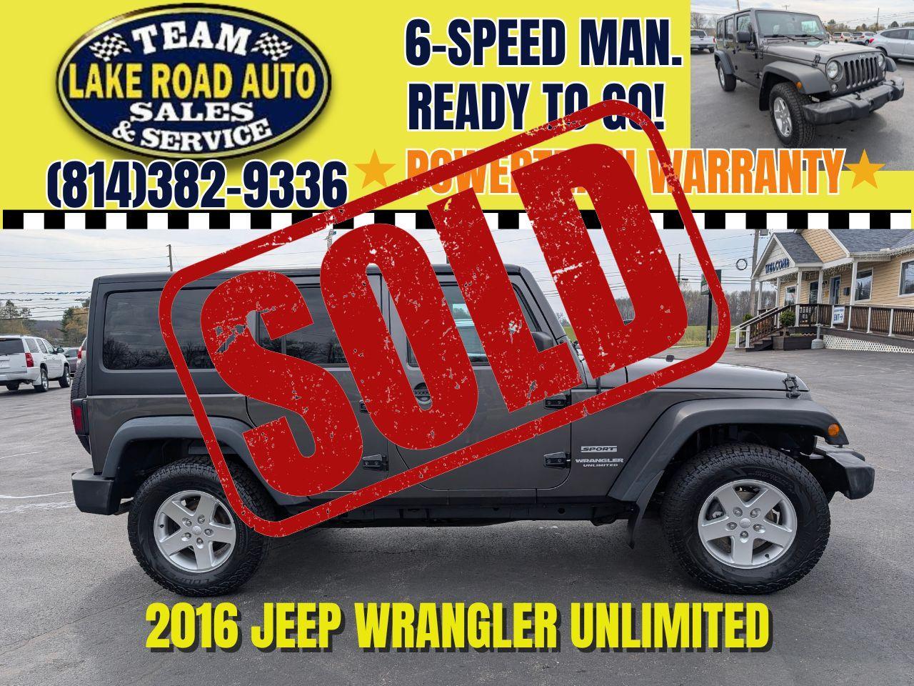 2016 Jeep Wrangler Unlimited 4WD 4dr Sport