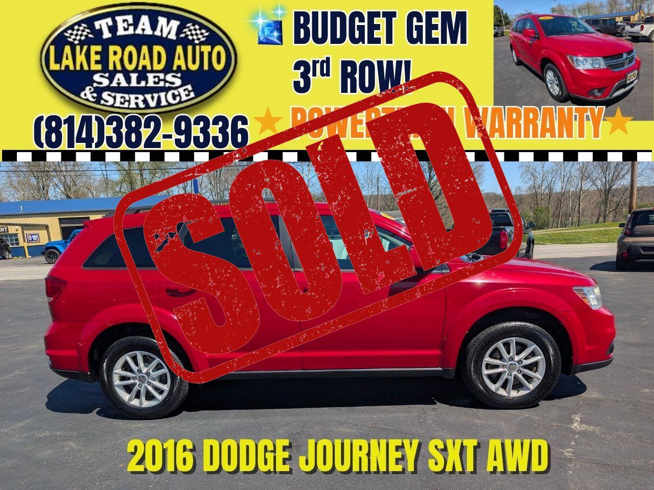 2016 Dodge Journey AWD 4dr SXT
