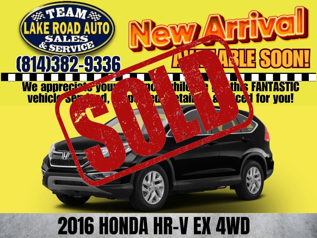 2016 Honda HR-V AWD 4dr CVT EX