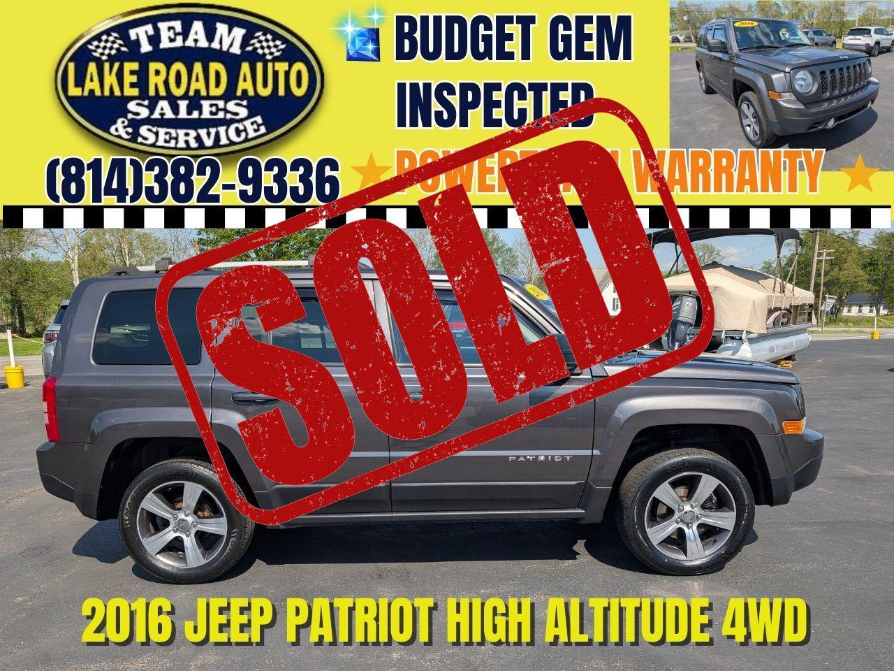 2016 Jeep Patriot 4WD 4dr High Altitude Edition