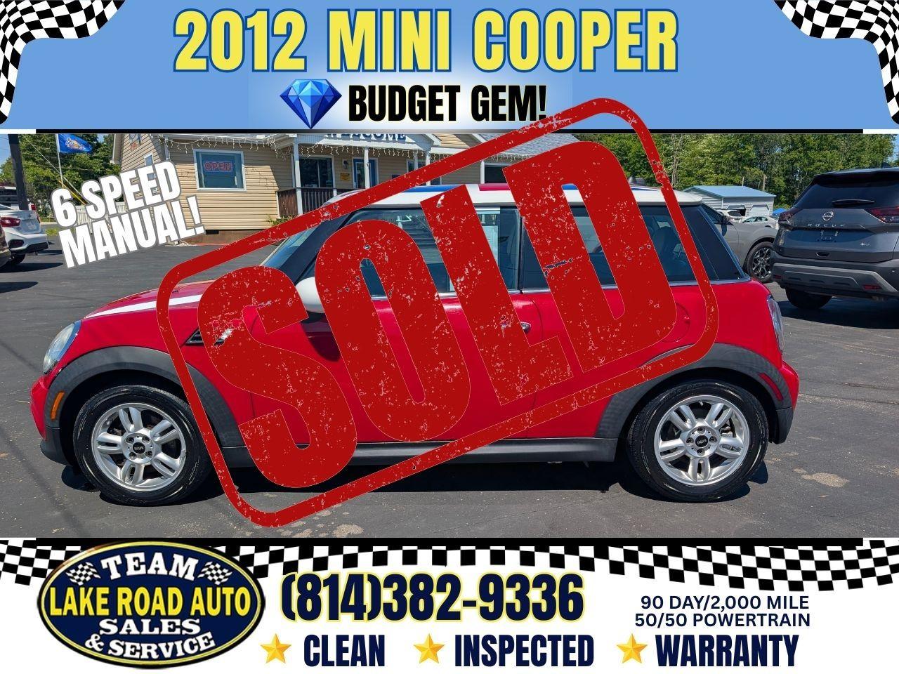  2012 MINI Cooper Base   