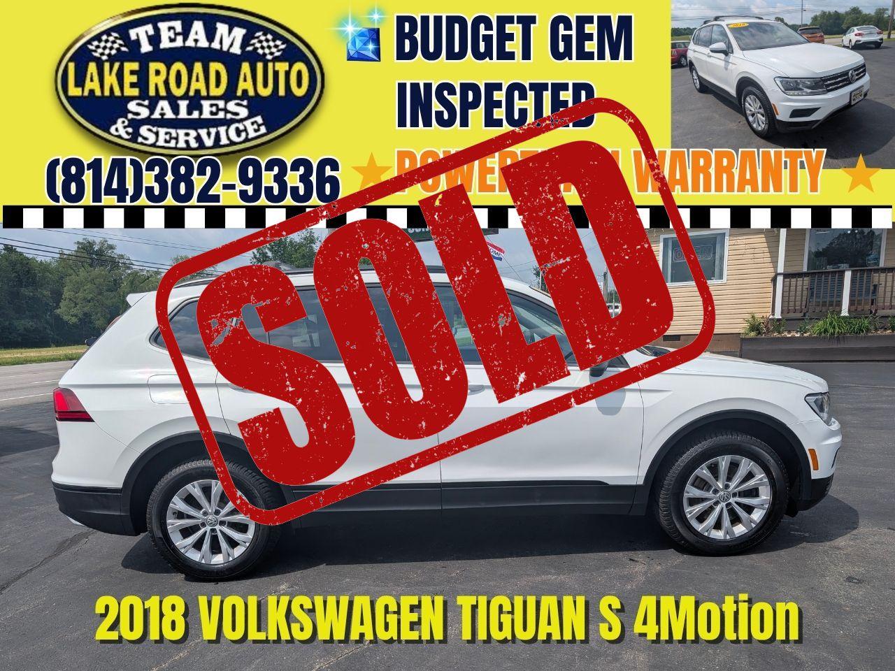 2018 Volkswagen Tiguan 2.0T S 4MOTION