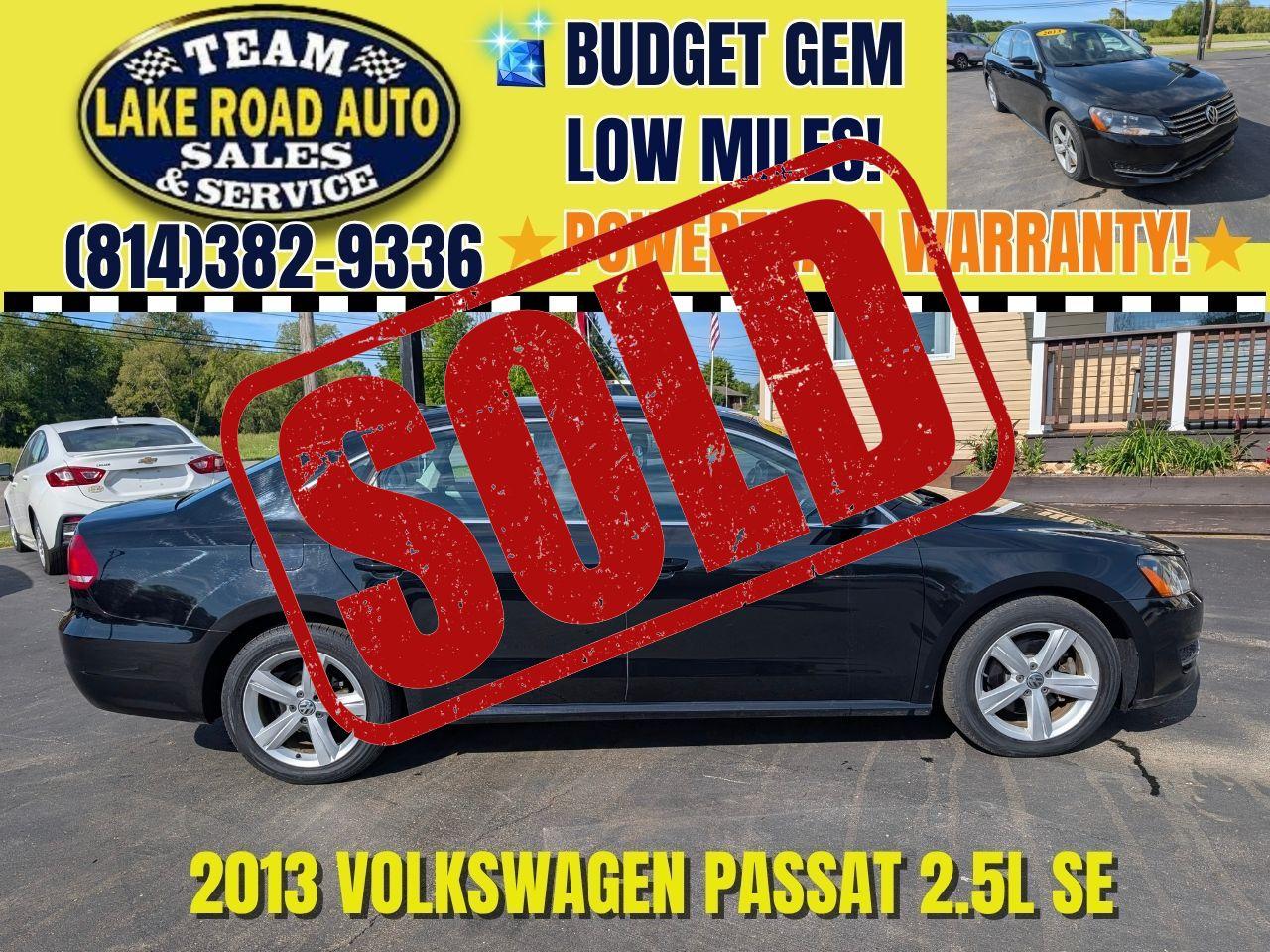 2013 Volkswagen Passat 4dr Sdn 2.5L Auto SE PZEV