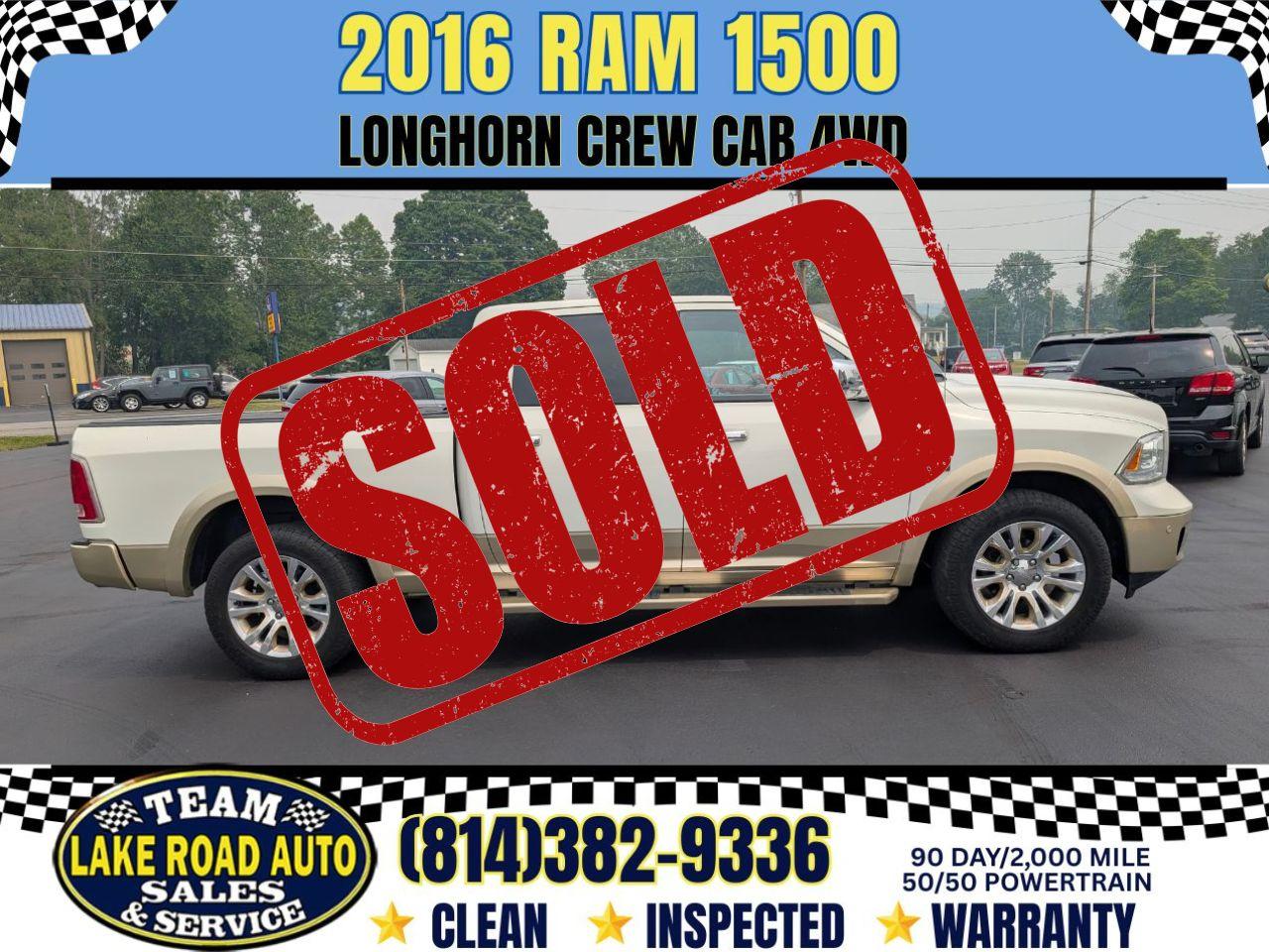 2016 RAM 1500 4WD Crew Cab 149" Longhorn