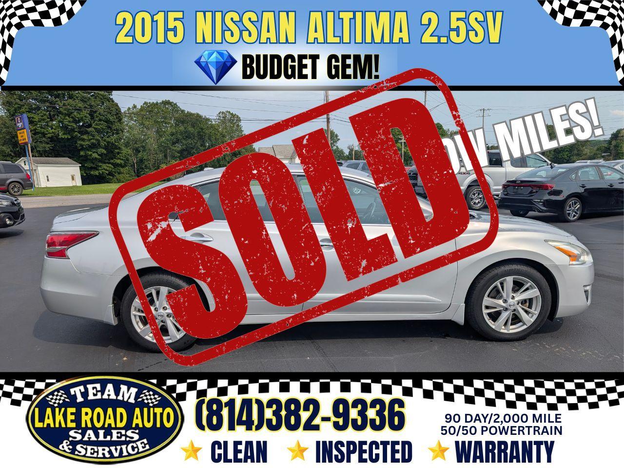 2015 Nissan Altima 4dr Sdn I4 2.5 SV