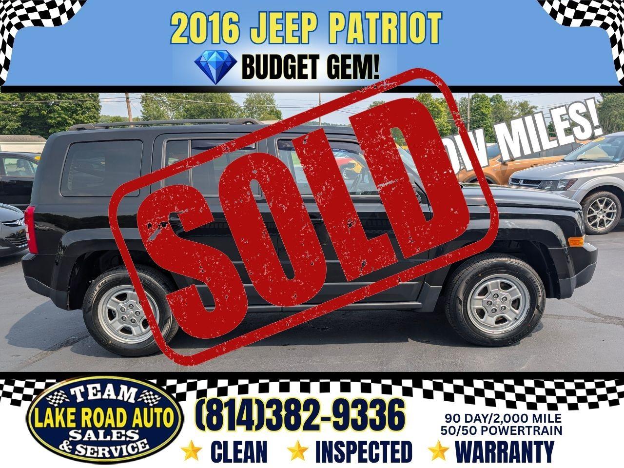2016 Jeep Patriot 4WD 4dr Sport