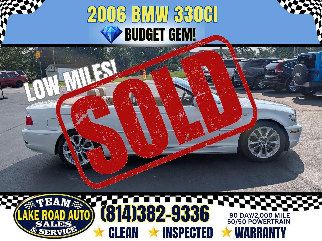 2006 BMW 3 Series 330Ci 2dr Convertible