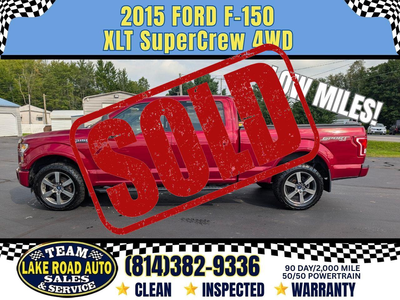 2015 Ford F-150 4WD SuperCrew 150" XLT