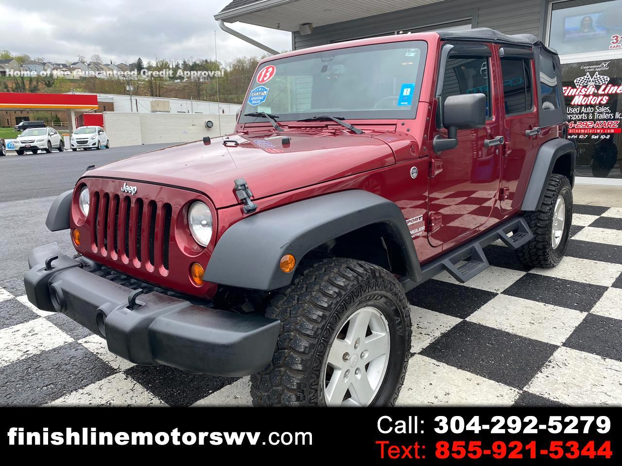 Used 2013 Jeep Wrangler Unlimited 4WD 4dr Sport for Sale in Morgantown WV  26508 Finish Line Motors