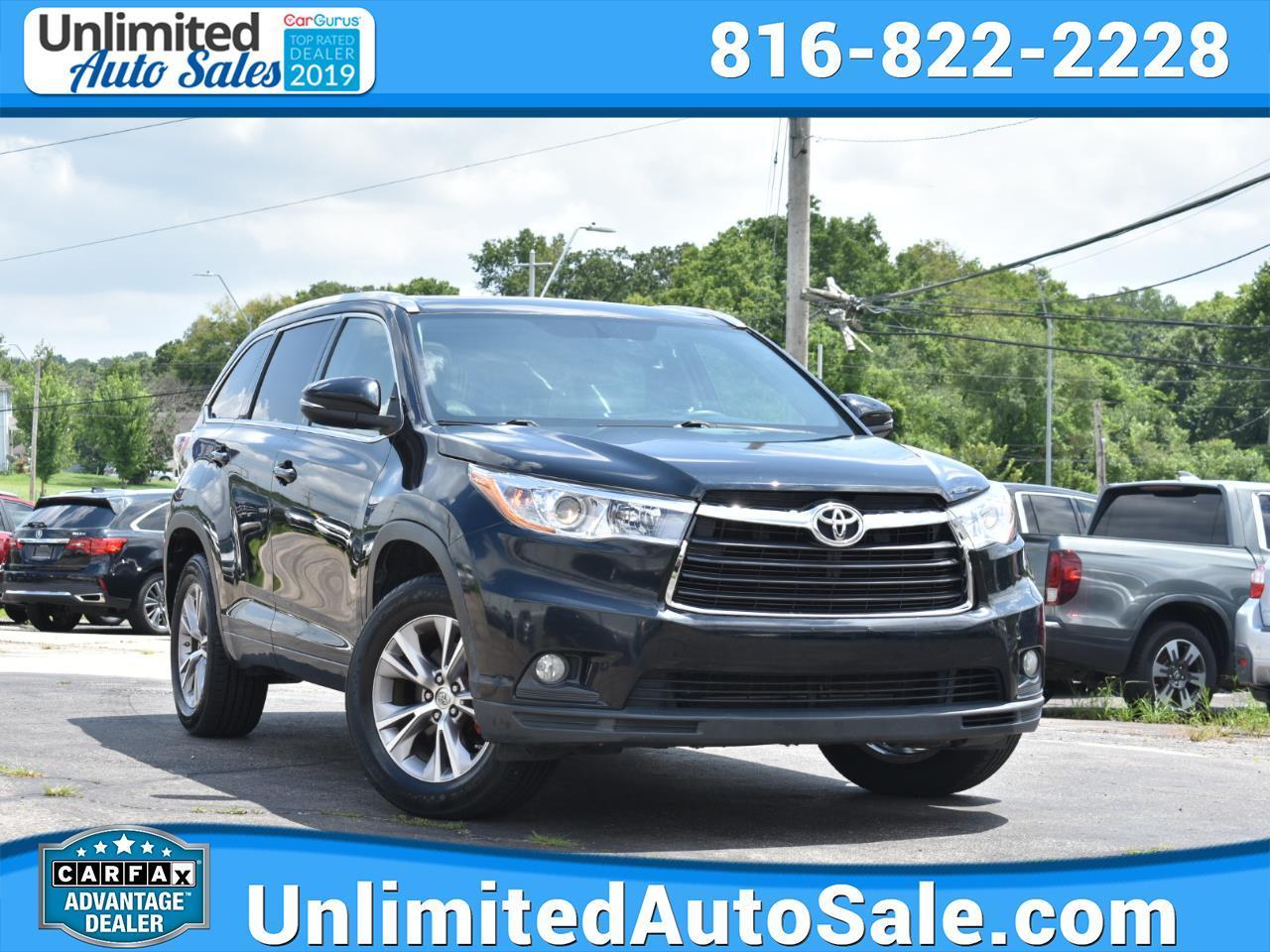 Toyota Highlander XLE FWD V6 2015